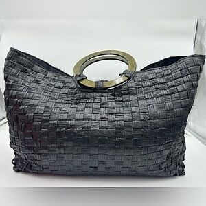 100% Vintage Paper Straw Handbag, Tote Bag